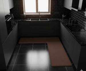 tapis de cuisine épais en forme de l