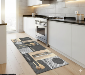 tapis de cuisine absorbant flanelle